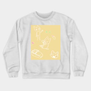 Baby cat pattern Crewneck Sweatshirt